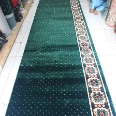 karpet masjid mecca hijau